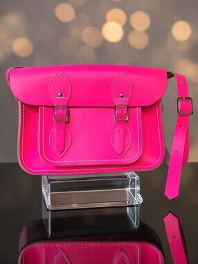 The Cambridge Satchel Co Leather Satchel NWOT Neon Pink  HOT HOT HOT!!!